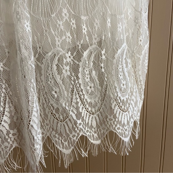 Trish Scully NWT Gorgeous Warm White Lace Gown Dress Girls Size 14 - Picture 4 of 9